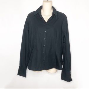 Anne Fontaine | Black Cotton Button Down